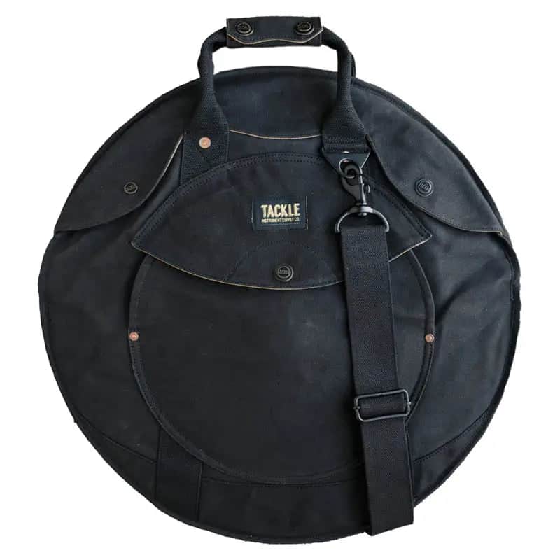Tackle Zipperless Canvas Cymbal Case 22" Black w/Shoulder Strap image 1