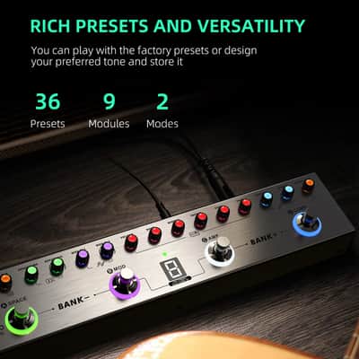 LEKATO TANK-B Electric Bass Effects Pedal Multi Effects Compressor Recording Amp Mod image 9