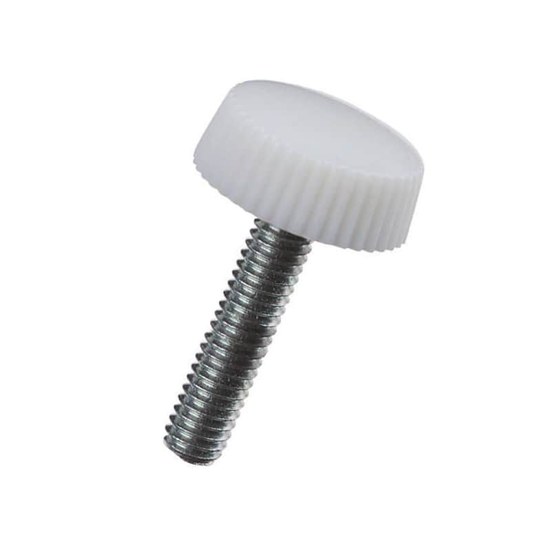 Boss Pedal Custom White Color Plastic Thumb Screw - Battery Compartment Replacement Part - Brand New image 1