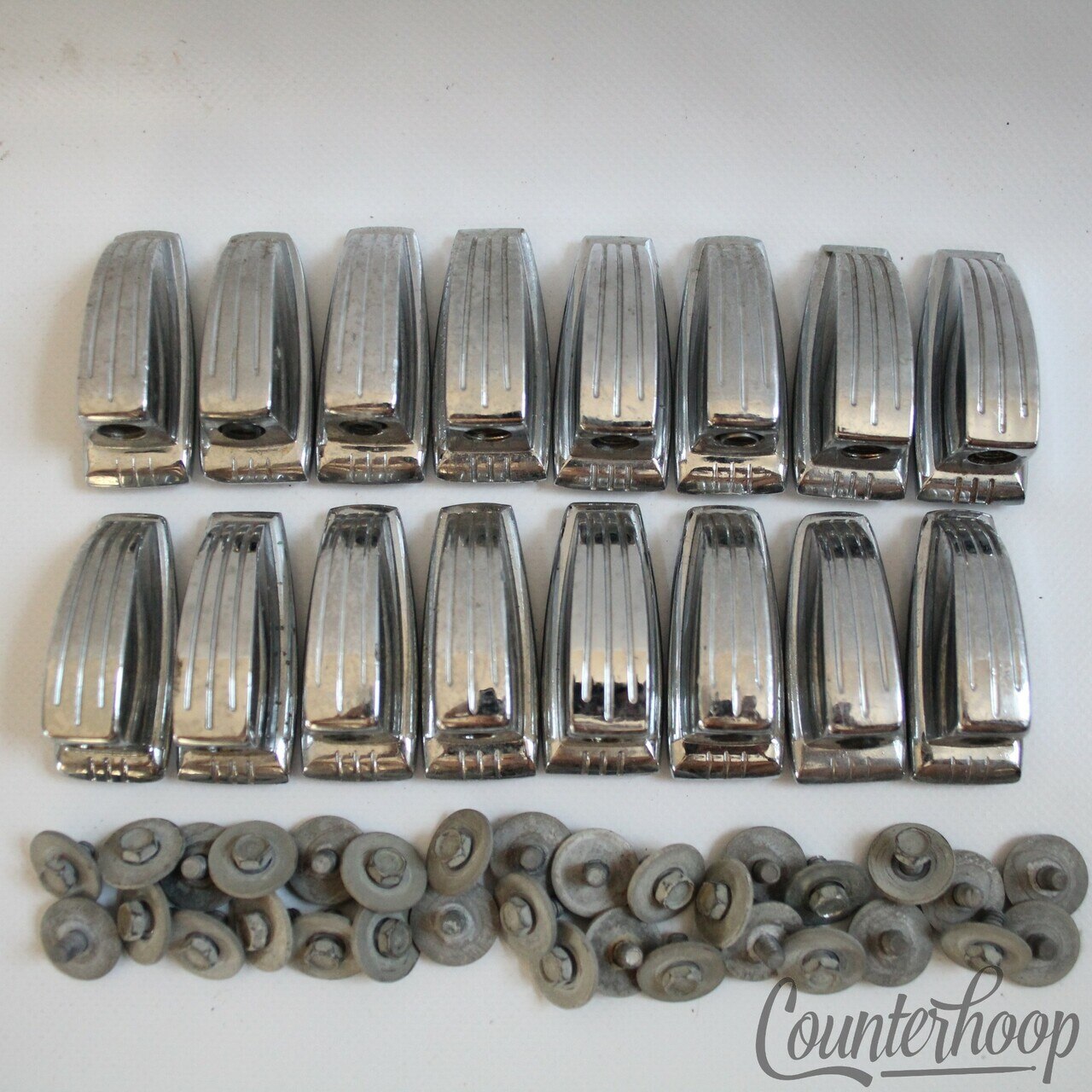 Ludwig 16x Tom/Snare Drum Lugs Vintage 70s-80s Small Super Classic Set Chrome US — main photograph