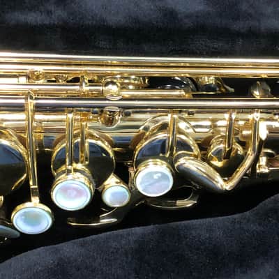 Selmer Seles Axos Alto Sax.  Gold Lacquer. Lightly Owned Pro Alto. NICE image 4