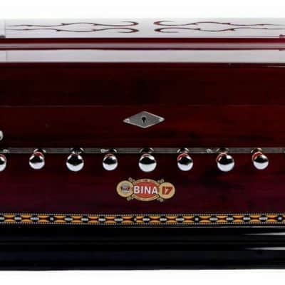 Handmade Harmonium  BINA Standard 9 Stopper Multifold Bellow 42 Keys Two Reeds 3½ Octave 2022 - Natural image 6