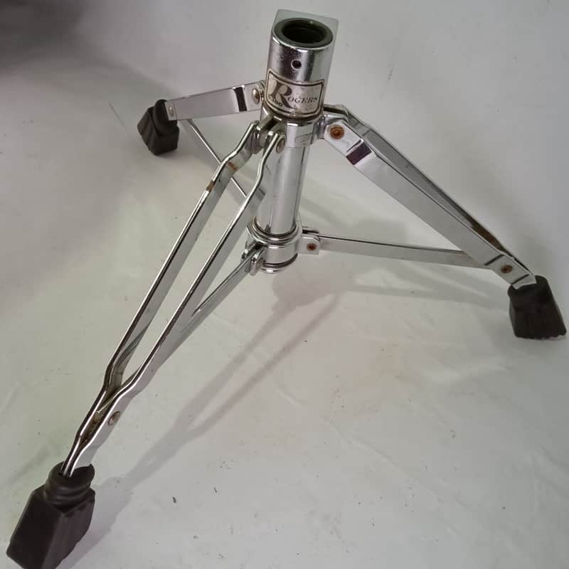 *Rogers R380 Tripod Snare Stand Base Chrome Double-Braced Parts 1" Tube Receiver image 1