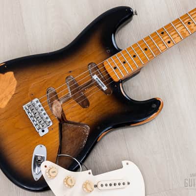 1999 Fender American Vintage ‘57 Stratocaster Sunburst Relic w/ Custom Shop Pickups, Tweed Case image 22