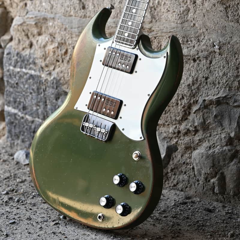 GLETTY GUITARS ALU-SG MKVI  2026 - OLIVE GREEN ANTIQUE image 1