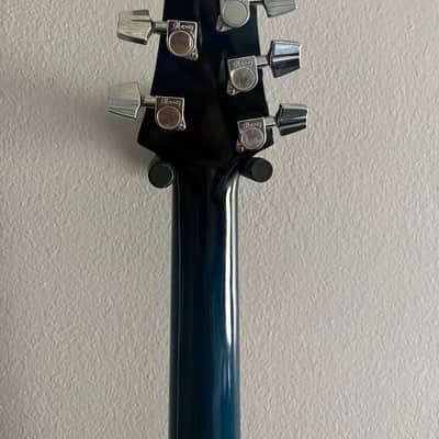 Ibanez TCY10E-TBS Talman Spruce / Sapele Double Cutaway 2019 - 2021 - Transparent Blue Sunburst image 7