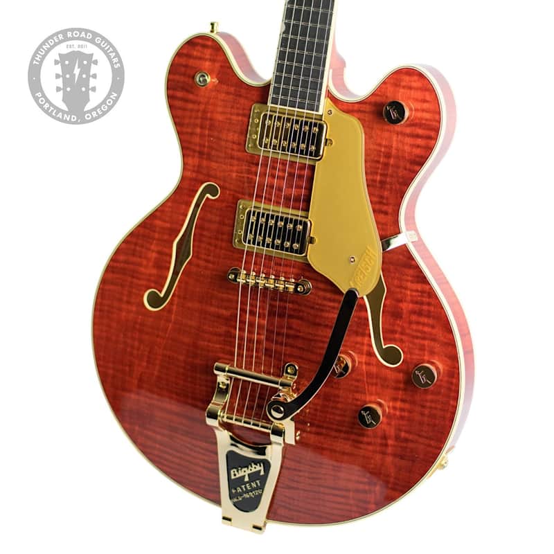 New Gretsch Professional Broadkaster LX Figured Center Block Bourbon Stain w/Bigsby #JT26020565 image 1