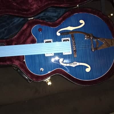 Gretsch G6120SH-HBLU Brian Setzer Hot Rod 2017 2 Tone Harbor Blue image 3