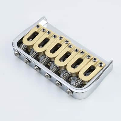 Brass Guitar Bridge Saddles 10.5mm Electric Guitar Brass Saddles for Strat Stratocaster Tele Telecaster 6 String Guitar Tremolo Bridge Saddles (I-shaped) image 5