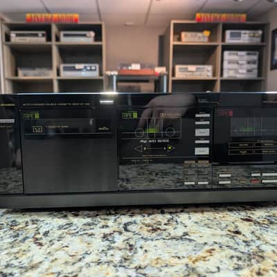 Mitsubishi DT-156 Auto Changer Double Cassette Deck - Black - USED image 1