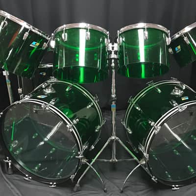 Ludwig  Green Vistalite Power Factory Drum Set image 1