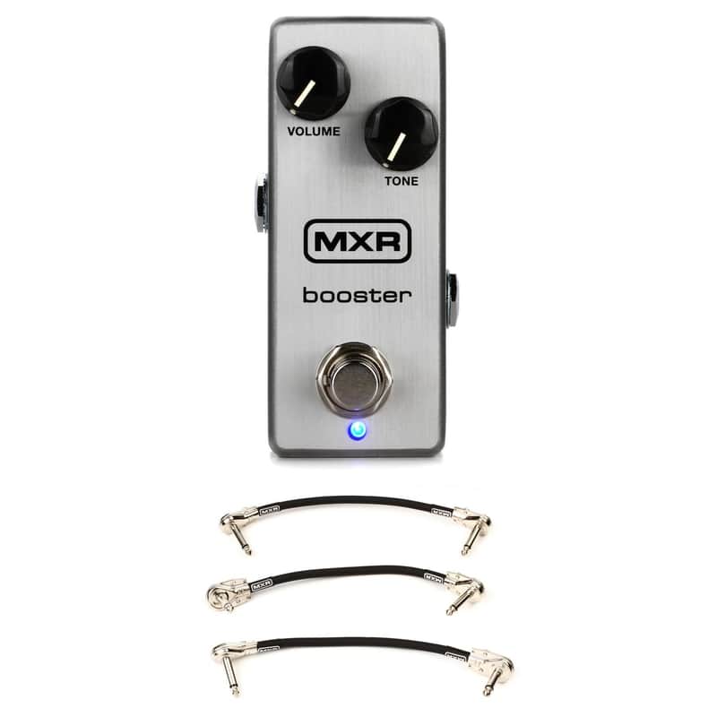 MXR M293 Booster Mini Boost Pedal with 3 Patch Cables image 1