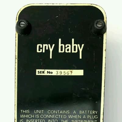 Vintage 1967-1968 Crybaby Wah Original Guitar Effects Pedal Vox Italy Transitional Period Pre Clyde Mccoy Era Rare SRV Jimi Hendrix image 1