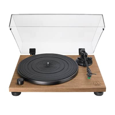Audio-Technica AT-LPW40WN Fully Manual Belt-Drive Turntable, 2 Speeds, Dynamic Anti-Skate Control, Carbon-Fiber Tonearm Walnut image 2