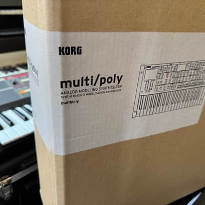 Korg Multi/Poly 37-Key Analog Modeling Synthesizer Keyboard Black & Blue with Wood Sides //ARMENS// image 2