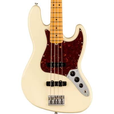 FENDER - AMERICAN PROFESSIONAL II JAZZ BASS MAPLE FINGERBOARD OLYMPIC WHITE image 1
