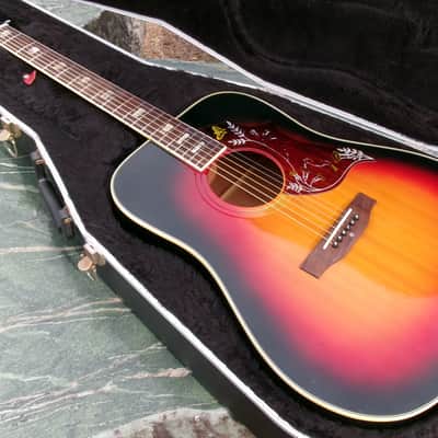 Early 1970’s Canda 202 Hummingbird Model MIJ by Fujigen Gakki+Old Flight Case, All New Frets image 1