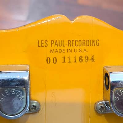 Gibson Les Paul Recording Electric Guitar with Hardshell case 1970's - Rare Yellowed Alpine White image 13