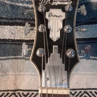 D'Angelico Premier SS Semi-Hollow Single Cutaway with Stop-Bar Tailpiece, No F Holes 2010s - Black image 5