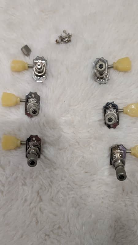TonePros Kluson Deluxe 3+3 locking tuners in nickel image 1