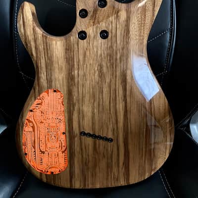 Forbidden Engravings Kiesel Cavity Cover Backplate - Giger FLOURESCENT ORANGE Edition Bild 2