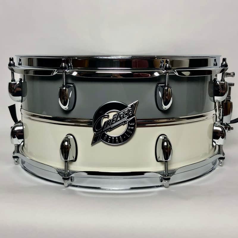 Gretsch 6.5x14 Silver Series Retro-Luxe Snare 2010s - Pewter/White image 1
