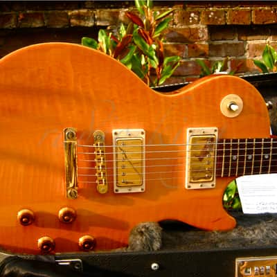 ULTRA RARE! * 2002 Gibson USA Les Paul Junior Special PLUS * Trans Amber TIGER FLAME ! * Standard image 4
