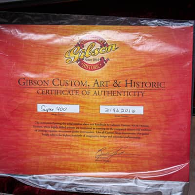 GIBSON USA Custom Shop Art & Historic Super 400 "Natural + Ebony" (2002) image 3