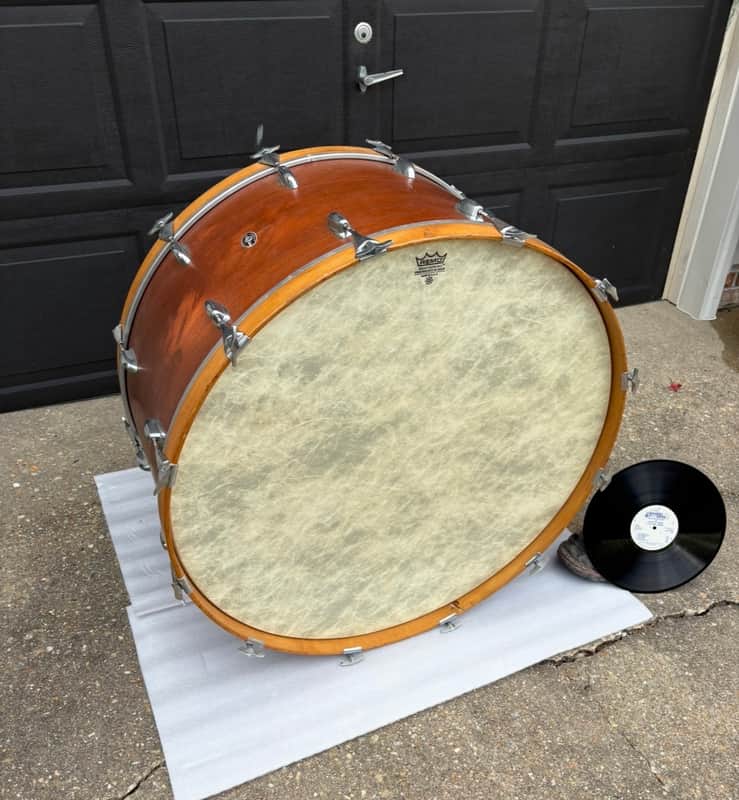 ULTRA RARE Slingerland 32” BASS DRUM 1970 - 1972 - Natural VERY GOOD BOOM BOOM! image 1