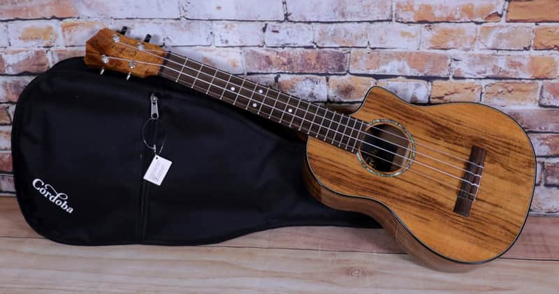 Cordoba 35T-CE Tenor Ukulele 2021 Model - Natural w/Gig Bag and Extra Strings image 1