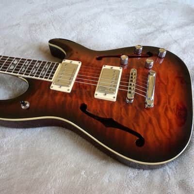 Schecter C-1 E/A Piezo Semi-Hollow Electric Guitar C1 Quilted Maple Top Korean Diamond Series image 3