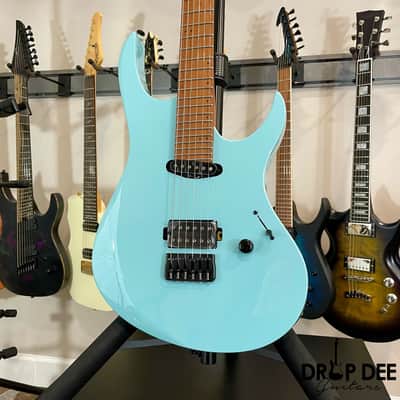 Balaguer Select Series Diablo Retro 27 HT Electric Guitar w/ Bag-Gloss Solid Cerulean Blue image 4