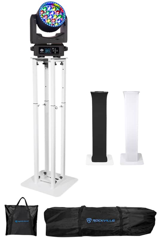 American DJ Vizi Pix Z19 RGBL LED Moving Head Light+Totem Stand+Carry Bag image 1