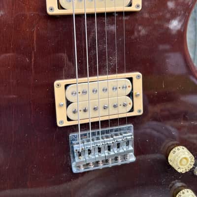 Vintage 1980s Hondo Professional Series Japan H-1010 Walnut Electric Guitar OHSC image 3