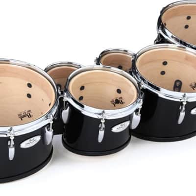 Pearl Finalist Marching Tenor Drums - 6/6/8/10/12/13 inches  Midnight Black image 3