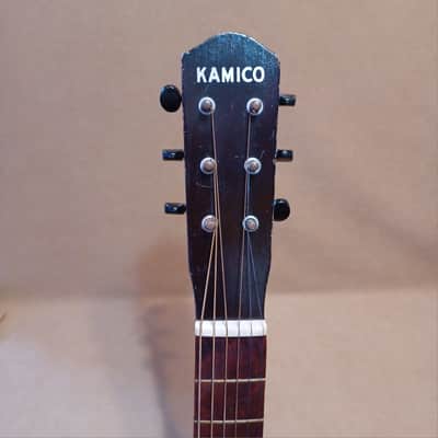 Kamico 14 Fret Parlor guitar 1950s Tobacco burst With Chipboard Case RARE image 7