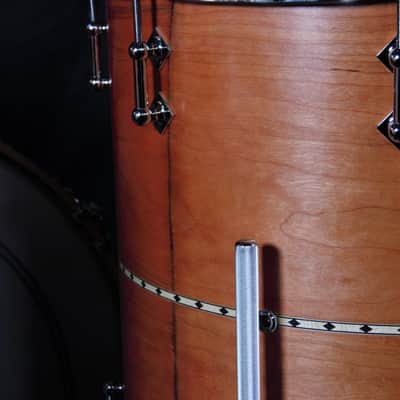Craviotto Cherry With Maple Inlay 4 Piece Shell Pack image 7