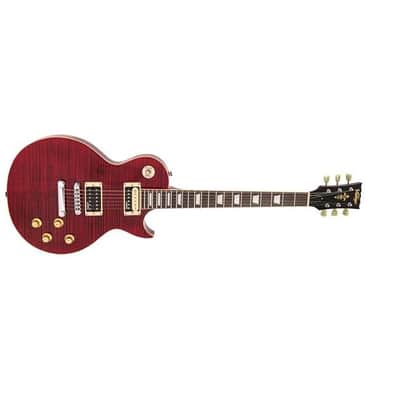 Vintage V100TWR Reissue Flamed Trans Wine Red image 6