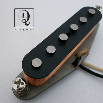 Stratocaster HOT Alnico 2 Bridge Neck Guitar Pickup Hand Wound by Q pickups Strat Fits Fender Squire image 1