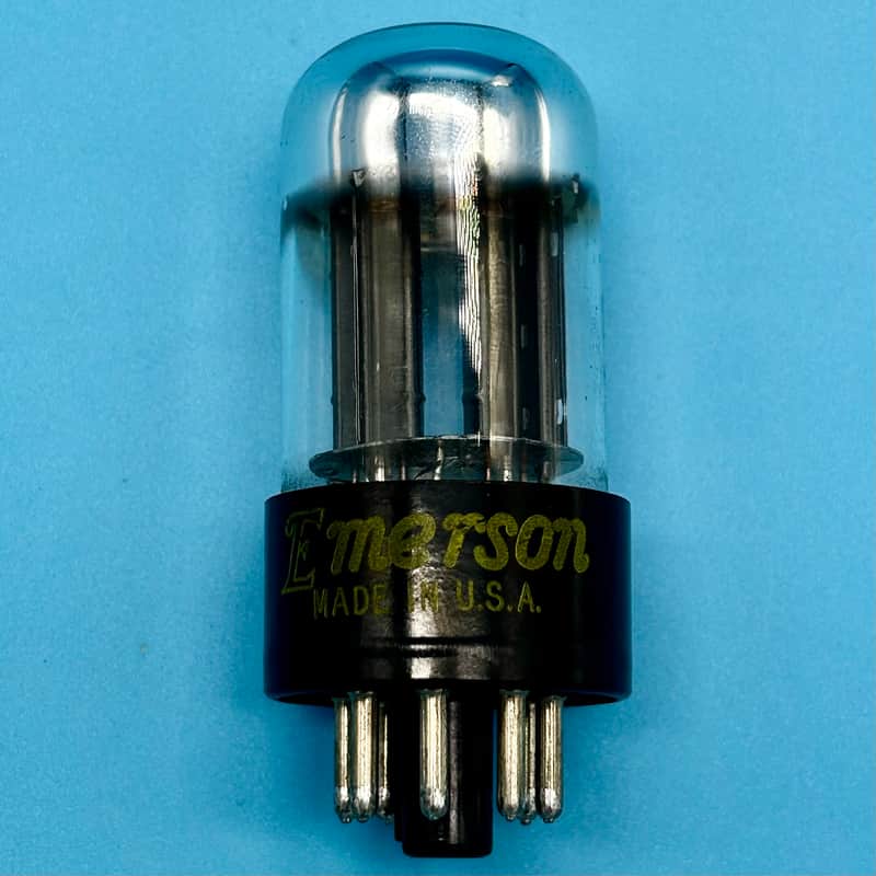 1950s Sylvania 6SN7GTB Vintage Chrome Top Black Plate Emerson Preamp Tube! T302 image 1