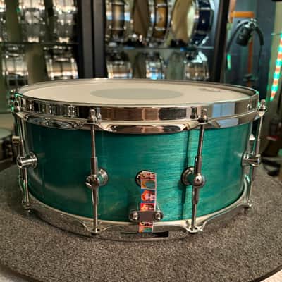 King 6.5x14 Maple 2000’s Snare Drum - California Blue image 4