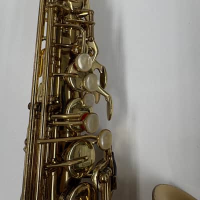 C.G. Conn 1970s Alto Saxaphone -- Brass Engraved Rose Design image 9