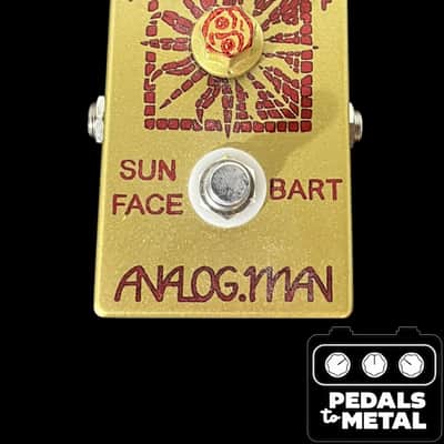 Analogman Sun Face BART Germanium Fuzz with Sun Dial Knob LED, I/O 2020 - 2021 - Gold X16792 image 3