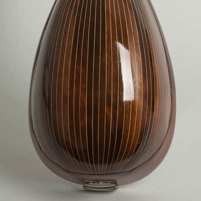 Stahl Style 6 Bowl Back Mandolin, made by Larson Brothers, c. 1910, original brown leather covered hard shell case. image 4