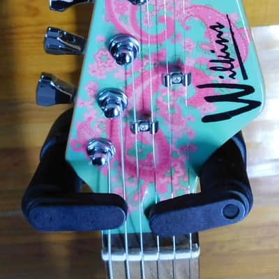 2006 Wilkins WRTS Pre-Production S-Style Electric Guitar  Pink Paisley ! image 4