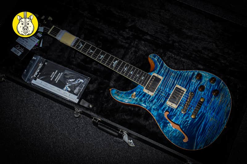 PRS USA Paul Reed Smith McCarty 594 Semi-Hollow Wood Library "Faded Blue Jeans + Ebony" (2021) image 1
