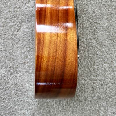 2001 G String Ukulele Co. Koa Soprano Ukulele Hawaiian Style Tattoo Laser Engraving image 7