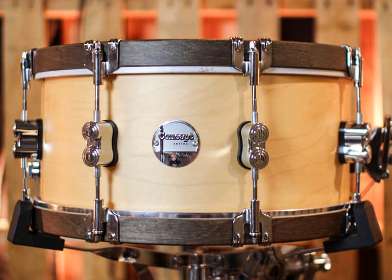 PDP 6.5x14 Concept Classic Natural Stain w/ Walnut Hoops Snare Drum - PDCC6514SSNW image 1