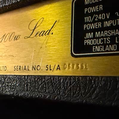 Marshall JMP 2203 Mk2 Master Model Lead 100-Watt Guitar Amp Head 1979 - Black image 9