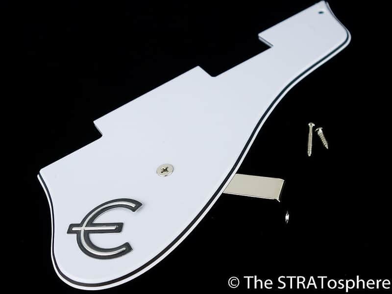 Gibson Epiphone Casino PICKGUARD White 3 Ply Guitar w/ Bracket & Screws image 1